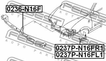 Front bumper reinforcement Febest 0236-N16F