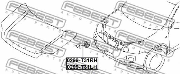 Febest Hood hinge left – price 68 PLN