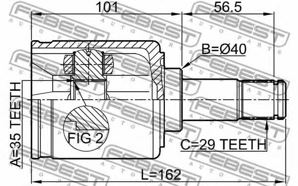 Febest CV joint – price 388 PLN