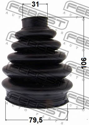 Febest CV joint boot outer – price 75 PLN