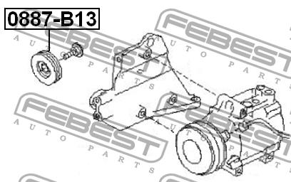 DRIVE BELT IDLER Febest 0887-B13