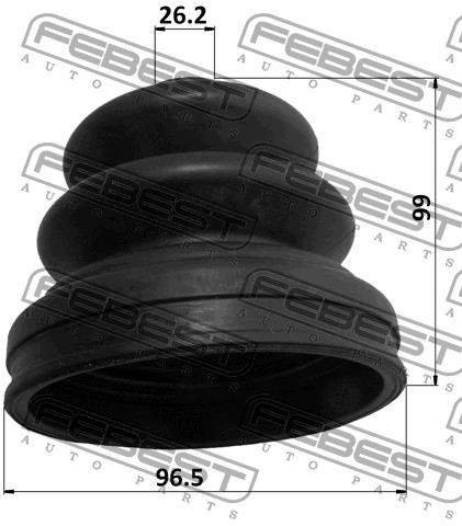 CV joint boot outer Febest 0217-S50R