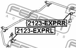 Anti roll bar link, rear right Febest 2123-EXPRR
