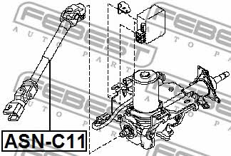 Steering shaft Febest ASN-C11