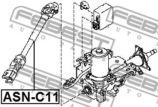 Febest Steering shaft – price 316 PLN