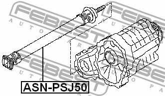 Propeller shaft Febest ASN-PSJ50