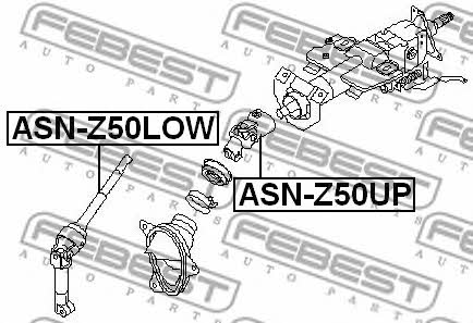 Steering shaft Febest ASN-Z50UP