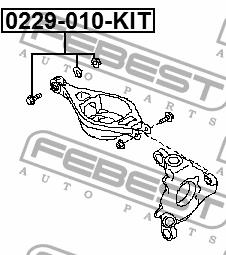 Camber Correction Screw Set Febest 0229-010-KIT