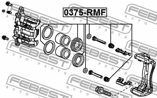 Repair Kit, brake caliper Febest 0375-RMF