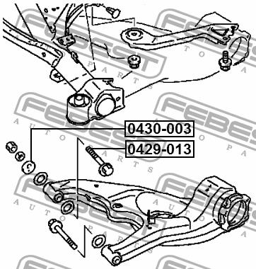Caster Shim, axle beam Febest 0430-003