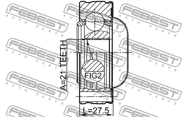 CV joint Febest 0711-JB420SHA