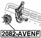 Wheel hub front Febest 2082-AVENF