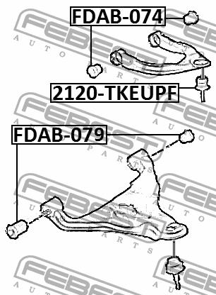 Ball joint Febest 2120-TKEUPF