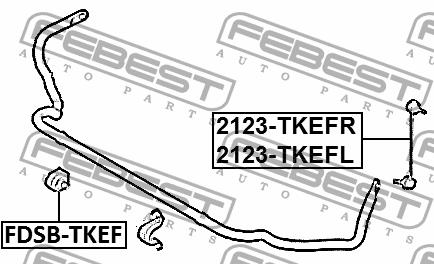 Front Left anti roll bar link Febest 2123-TKEFL