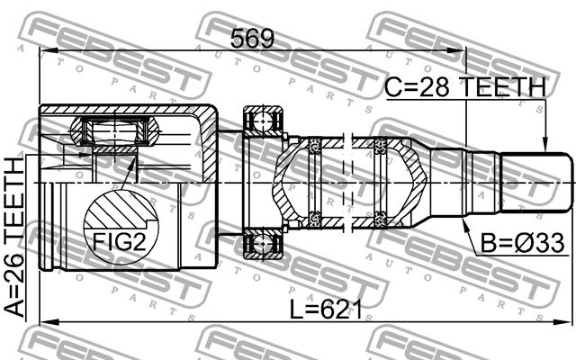 Buy Febest 2711-S60IIRH at a low price in United Arab Emirates!
