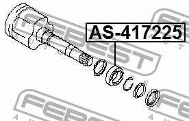 Drive shaft bearing Febest AS-417225