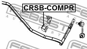 Rear stabilizer bush Febest CRSB-COMPR