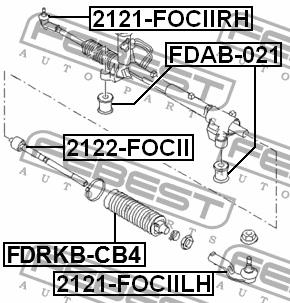 Steering rack boot Febest FDRKB-CB4