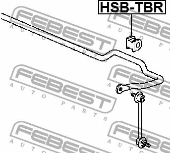 Rear stabilizer bush Febest HSB-TBR