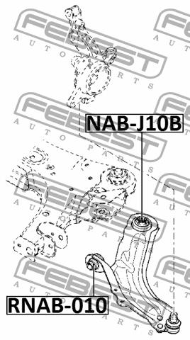 Silent block front lever front Febest RNAB-010