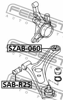 Silent block front lever rear Febest SZAB-060