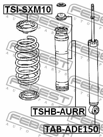 Silent block rear shock absorber Febest TAB-ADE150
