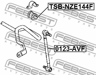 Front stabilizer bush Febest TSB-NZE144F