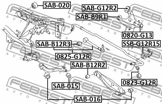 Ball joint Febest 0820-G13