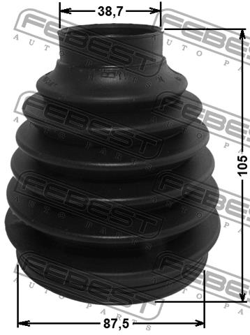 CV joint boot outer Febest 2517-C5II
