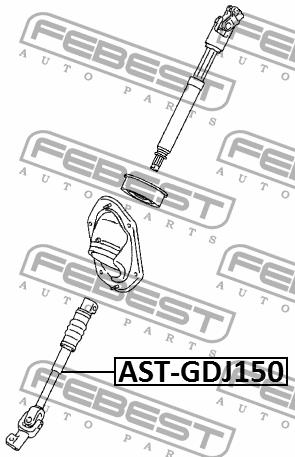 Steering shaft Febest AST-GDJ150