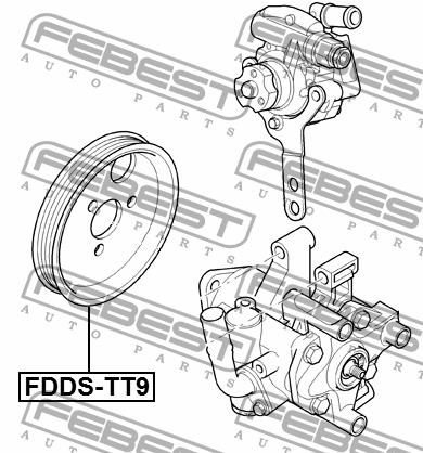 Power Steering Pulley Febest FDDS-TT9