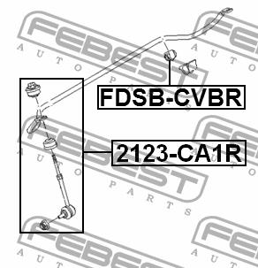 Rear stabilizer bush Febest FDSB-CBVR