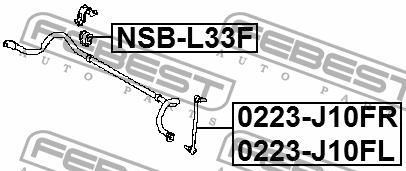 Front stabilizer bush Febest NSB-L33F