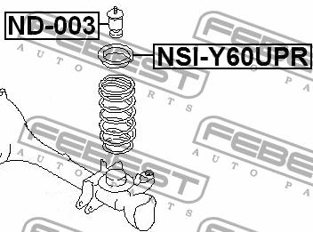 Suspension spring plate rear Febest NSI-Y60UPR