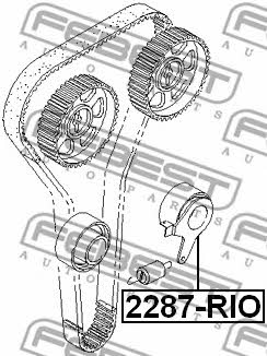 Tensioner pulley, timing belt Febest 2287-RIO