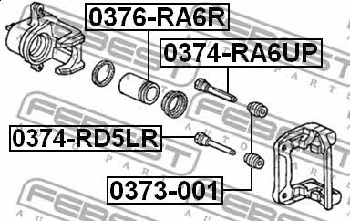 Rear brake caliper piston Febest 0376-RA6R
