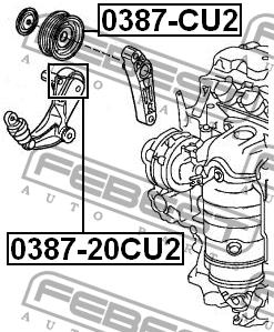 DRIVE BELT IDLER Febest 0387-20CU2