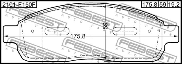 Febest 2101-F150F Brake Pad Set, disc brake 2101F150F