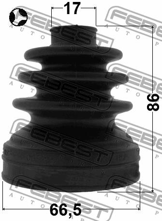Febest CV joint boot inner – price 78 PLN