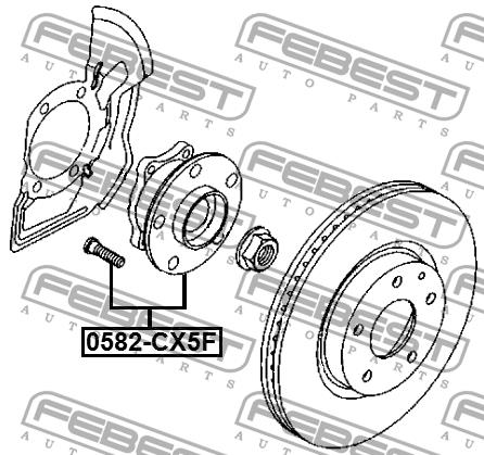 Febest Wheel hub with front bearing – price 358 PLN