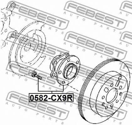 Wheel hub Febest 0582-CX9R