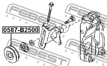 Idler roller Febest 0587-B2500