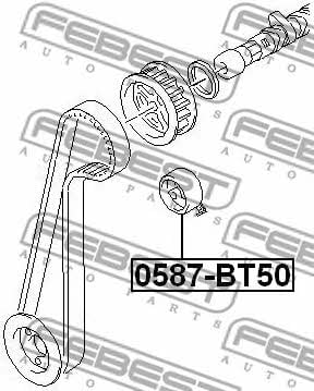Tensioner pulley, timing belt Febest 0587-BT50