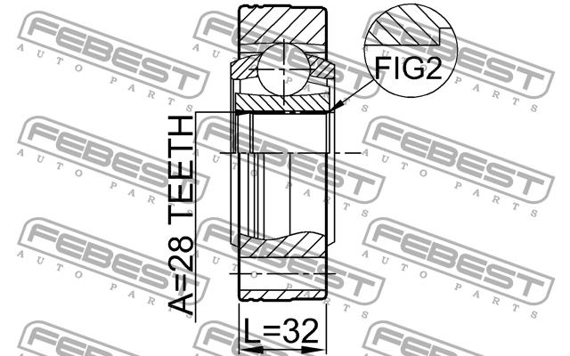Febest CV joint – price 153 PLN