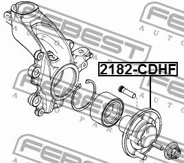 Wheel hub front Febest 2182-CDHF