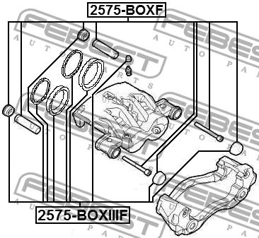 Repair Kit, brake caliper Febest 2575-BOXF