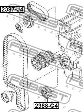 Febest Tensioner pulley, timing belt – price