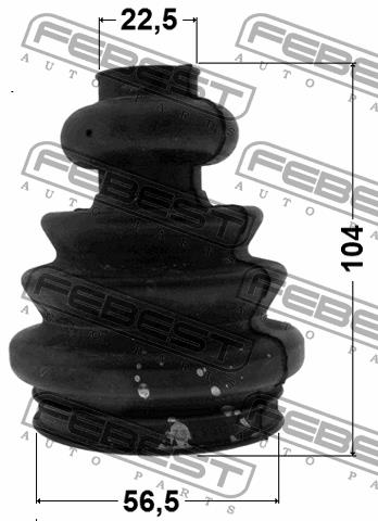 Febest CV joint boot inner – price 43 PLN