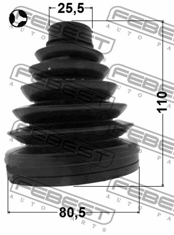 Febest CV joint boot inner – price 55 PLN