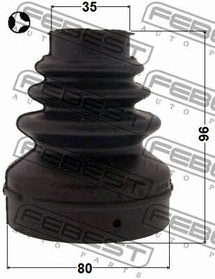 Febest CV joint boot inner – price 52 PLN